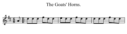 The Goats' Horns. - staff notation