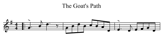 The Goat's Path - staff notation