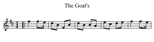 The Goat's - staff notation