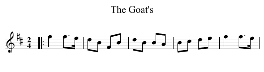 The Goat's - staff notation