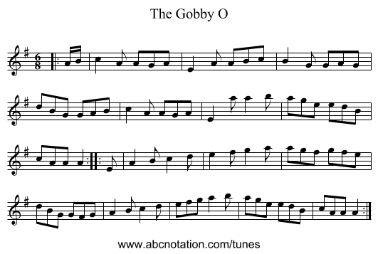 The Gobby O - staff notation