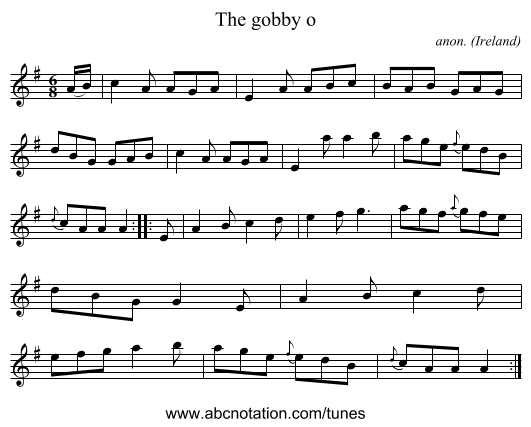 The gobby o - staff notation