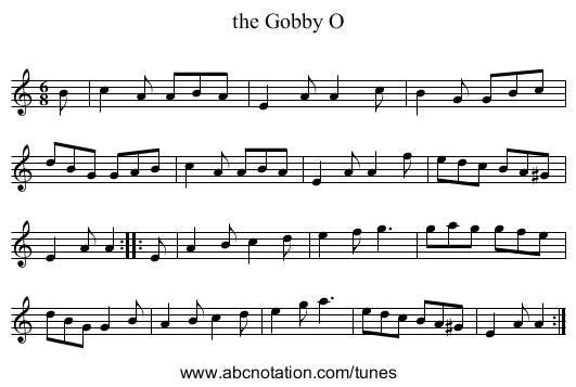 the Gobby O - staff notation
