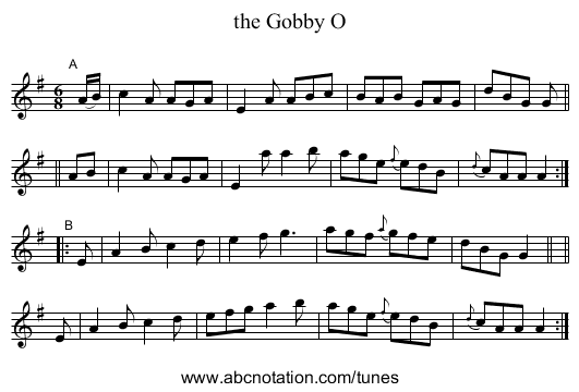 the Gobby O - staff notation