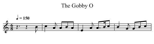 The Gobby O - staff notation