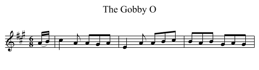 The Gobby O - staff notation