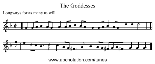 The Goddesses - staff notation