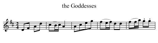 the Goddesses - staff notation
