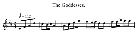 The Goddesses. - staff notation