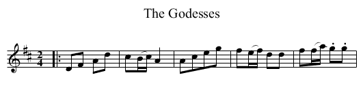 The Godesses - staff notation