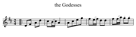 the Godesses - staff notation