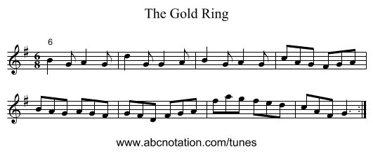The Gold Ring - staff notation