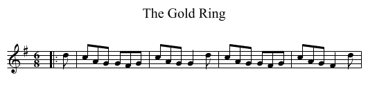 The Gold Ring - staff notation