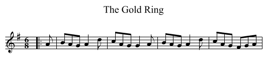 The Gold Ring - staff notation