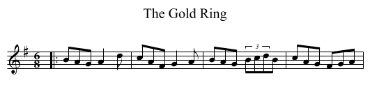 The Gold Ring - staff notation