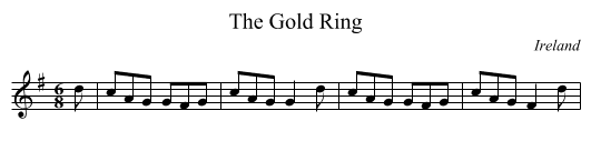 The Gold Ring - staff notation