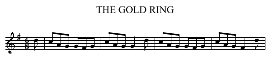 THE GOLD RING - staff notation