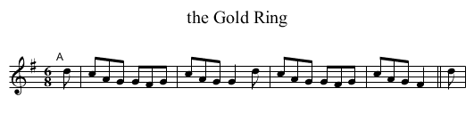 the Gold Ring - staff notation