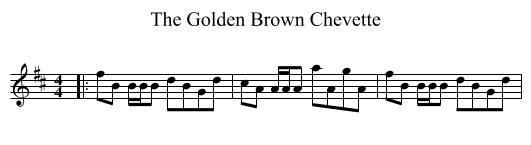 The Golden Brown Chevette - staff notation