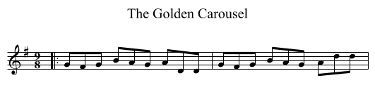 The Golden Carousel - staff notation