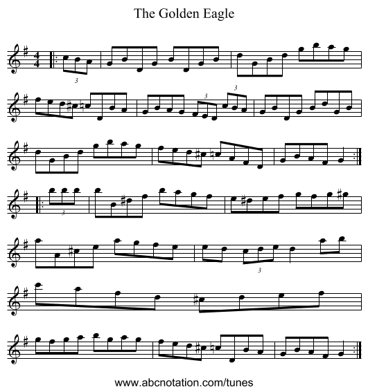 The Golden Eagle - staff notation