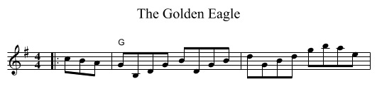 The Golden Eagle - staff notation