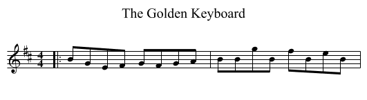 The Golden Keyboard - staff notation