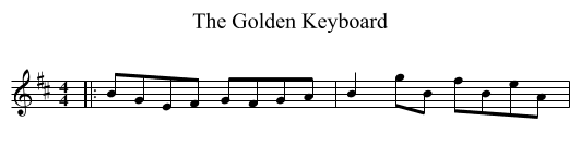 The Golden Keyboard - staff notation