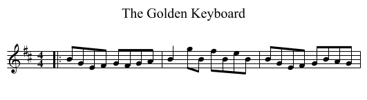 The Golden Keyboard - staff notation