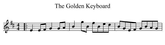The Golden Keyboard - staff notation
