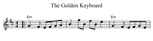 The Golden Keyboard - staff notation