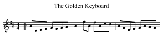 The Golden Keyboard - staff notation