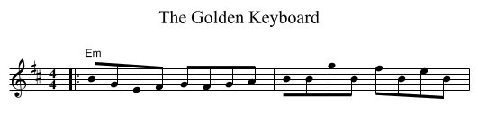 The Golden Keyboard - staff notation