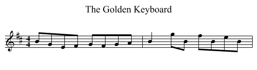 The Golden Keyboard - staff notation