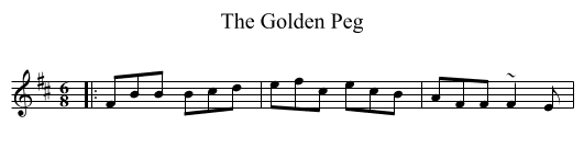 The Golden Peg - staff notation