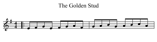 The Golden Stud - staff notation