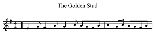 The Golden Stud - staff notation