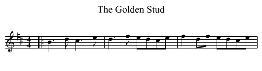 The Golden Stud - staff notation