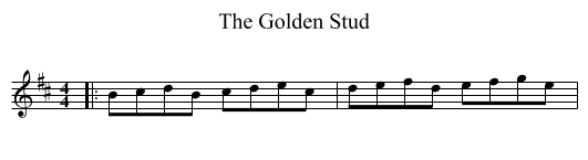 The Golden Stud - staff notation