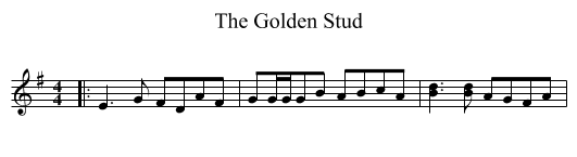 The Golden Stud - staff notation