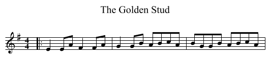 The Golden Stud - staff notation
