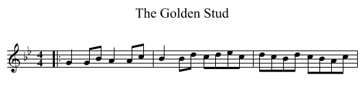 The Golden Stud - staff notation