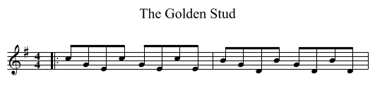 The Golden Stud - staff notation