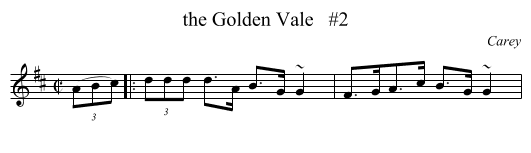 the Golden Vale   #2 - staff notation