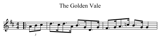 The Golden Vale - staff notation