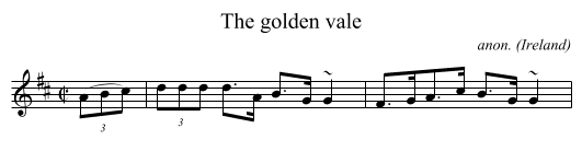 The golden vale - staff notation