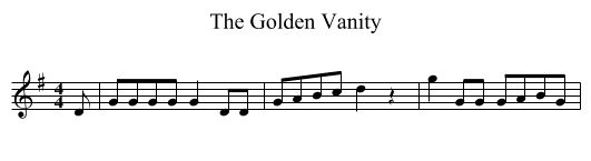 The Golden Vanity - staff notation