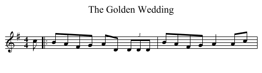 The Golden Wedding - staff notation