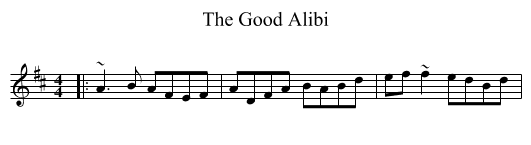 The Good Alibi - staff notation