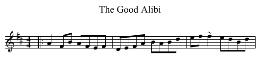 The Good Alibi - staff notation